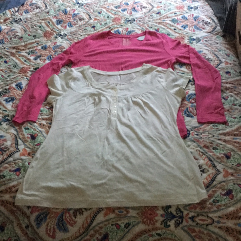 NWOT 1-pink & 1-Cream tops